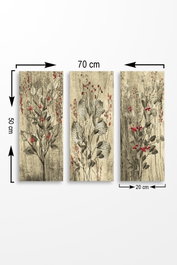 Wallity Cuadro Decorativo de MDF Multicolor (3 Piezas)